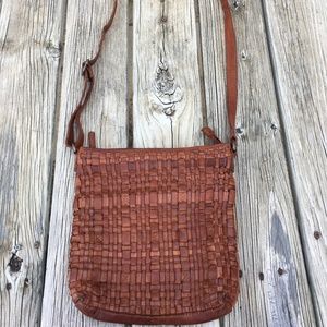 Faux Leather Brown Crossbody